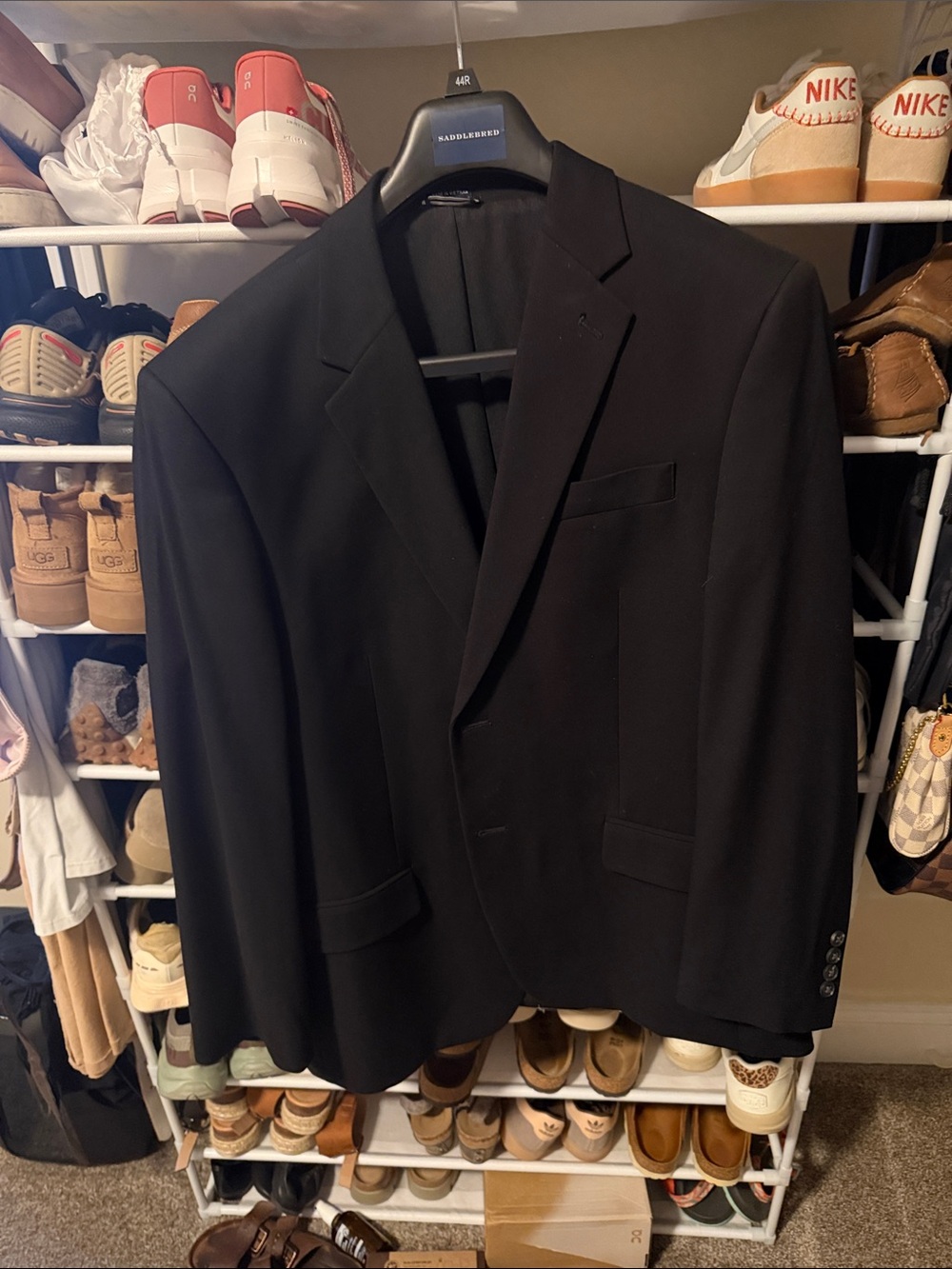 Saddlebred Men's Black Suit Jacket - Classic Single-Breasted Blazer